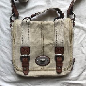 Fossil Key-Per Linen Messenger/Crossbody